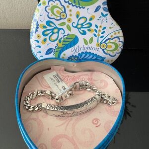 Brighton Silver Engraved Link Bracelet - Embrace The Journey